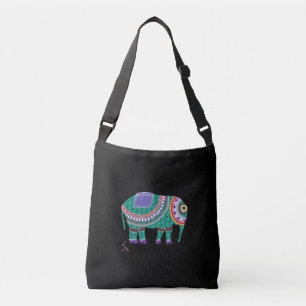 Ornate Elephant, Black Kor Body Bag Axelväska