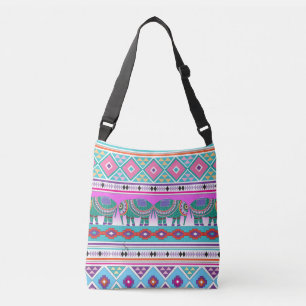 Ornate Elephant Dubbla Sided Coola Tote Bag Axelväska