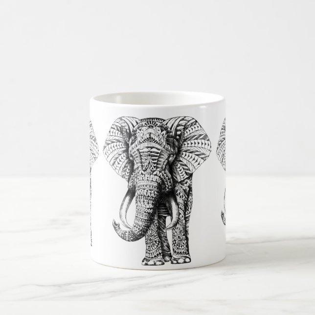 Ornate Elephant Kaffemugg (Center)