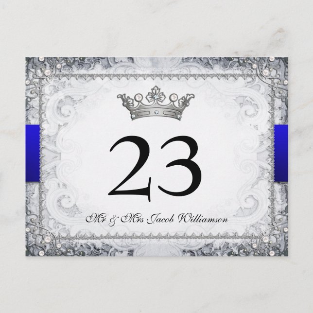 Ornate Fairytale Bröllop Bordsnummer Cards (Framsida)