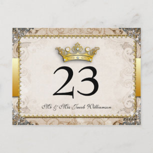 Ornate Fairytale Bröllop Bordsnummer Cards