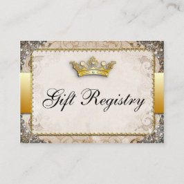 Ornate Fairytale Storybook Bröllop Gift-registret Tilläggskort