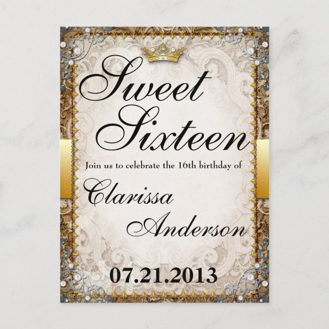 Ornate Fairytale Storybook Sweet sixteen Inbjudan (Framsida)