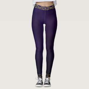 Ornate Filigree på Lila Anpassningsbar Leggings