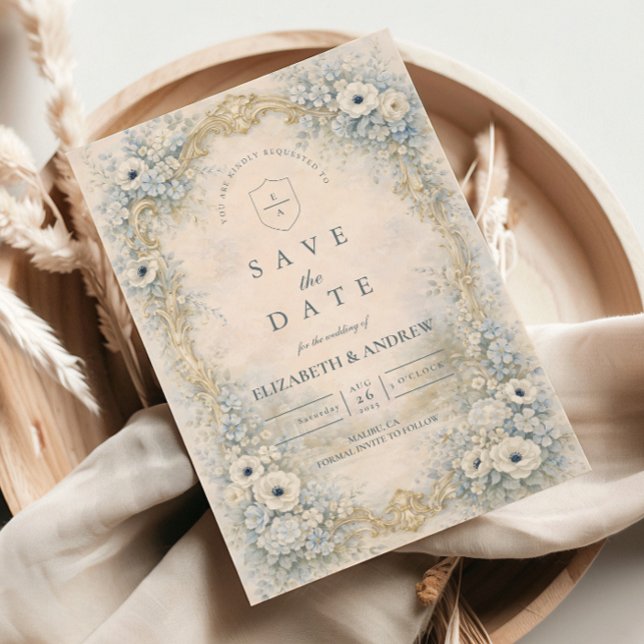 Ornate Floral Baroque Wedding Spara Datumet (Skapare uppladdad)