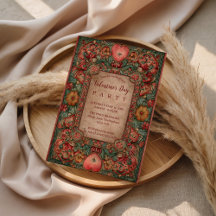 Ornate Floral Heart Valentine Party