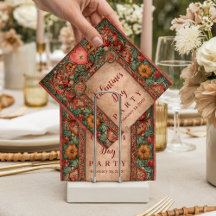 Ornate Floral Heart Valentine Party