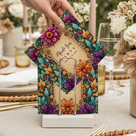 Ornate Floral Mardi Gras Masquerade Pappersservett