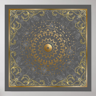 Ornate flourish blommigt poster