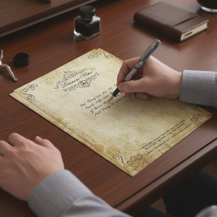 Ornate Flourish Vintage Stil Business Brevhuvud