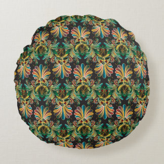 Ornate Flower Luxury Tapet Rund Kudde