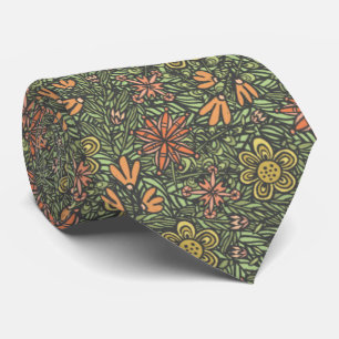 Ornate Flowers och Foliage, Grönt och Orange Slips