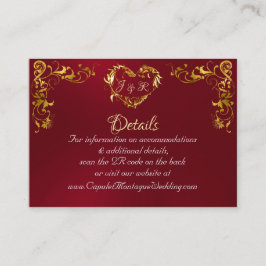 Ornate Frame & Heart - Red/Gold Tilläggskort