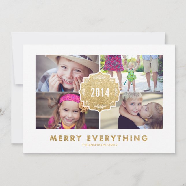 ORNATE FRAME | HOLIDAY PHOTO CARD JULKORT (Framsida)