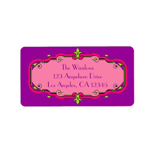 Ornate Framed Adressetikett (Framsidan)