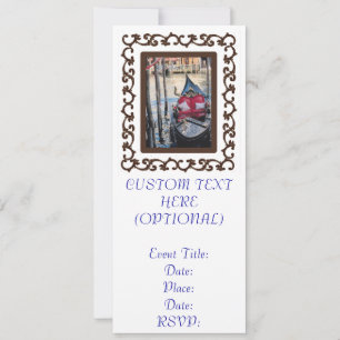 Ornate Framed Gondola i Venezia Inbjudningar