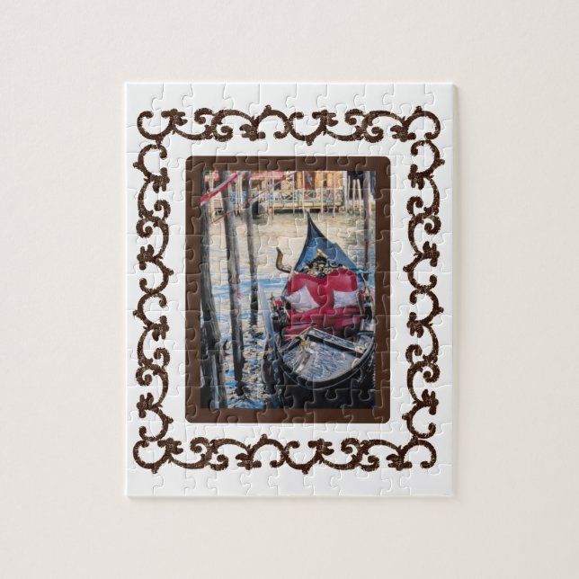 Ornate Framed Gondola i Venezia Pussel (Vertikal)