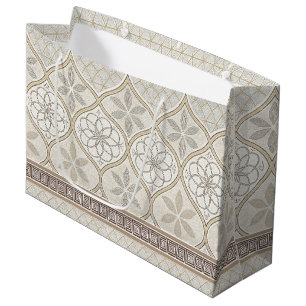 Ornate Geometric Blommigt Tile Mönster (2)