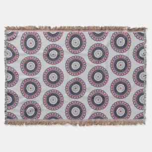 Ornate Geometric Mandala Mönster Filt