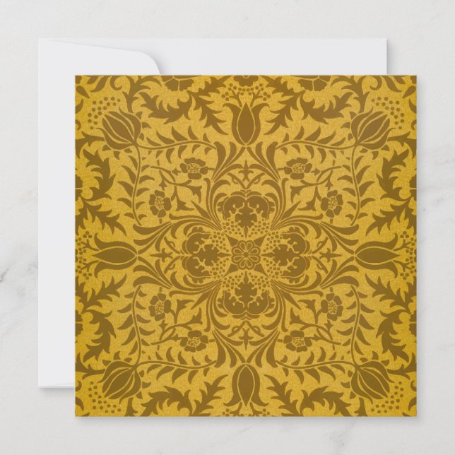 Ornate gold floral pattern with symmetrical tack kort (Framsida)