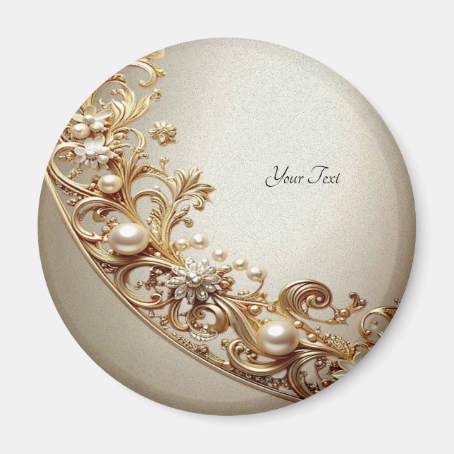 Ornate Gold Flourish Magnet (Framsidan)