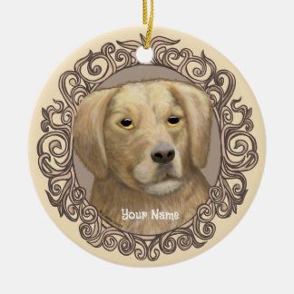 Ornate Golden Retriever ornament
