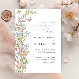 Ornate Grace Pastel  Blommigt Bröllop Inbjudningar