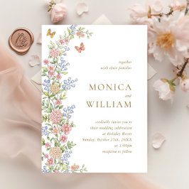 Ornate Grace Pastel  Blommigt Bröllop Inbjudningar