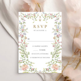 Ornate Grace Pastel  Blommigt Bröllop OSA Kort
