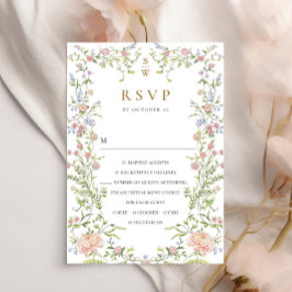 Ornate Grace Pastel  Blommigt Bröllop OSA Kort