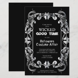 Ornate Gräns budget Halloween-inbjudningar