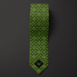 Ornate Grönt & Black Arabesque Monogram Slips