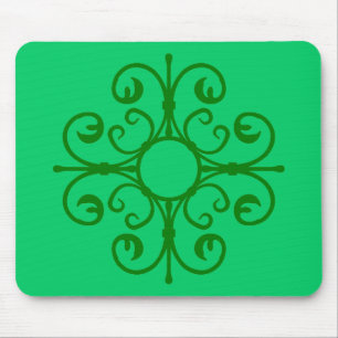 Ornate Grönt Ironwork on Grönt Mousepad Musmatta