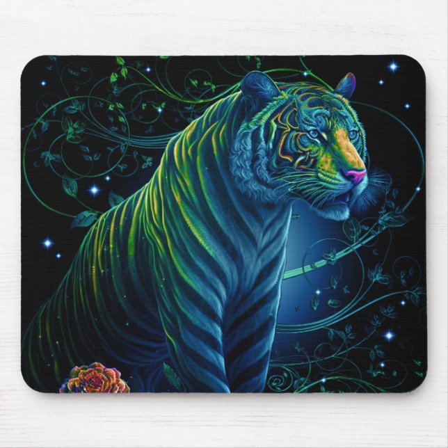 Ornate Grönt Tiger Musmatta (Framsidan)
