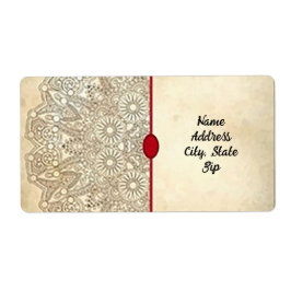 Ornate Guld Adressetiketter Fraktsedel