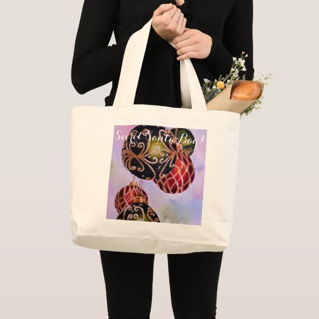 ORNATE GULD CHRISTMAS ORNAMENTS SECRET SANTA JUMBO TYGKASSE (Framsida (produkt))