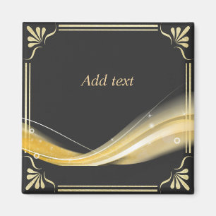 Ornate guld och Black Design Template. Magnet