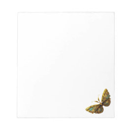 Ornate Guld & Teal Butterfly Anteckningsblock