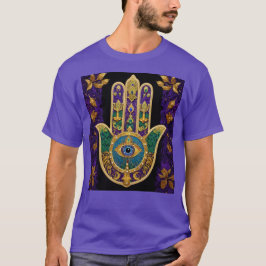 Ornate Guld Tredje Öga Hamsa T Shirt