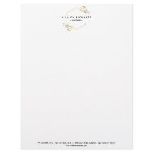 Ornate Guld Vine och Löv Emblem Letterhead