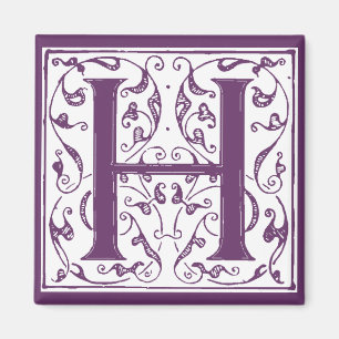 Ornate H Monogram Magnet