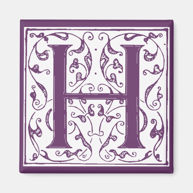 Ornate H Monogram Magnet (Framsidan)