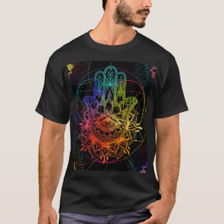 Ornate hamsa: handdragen nära mönster. t shirt