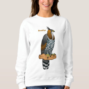 Ornate hawk eagle-tecknad illustration t shirt