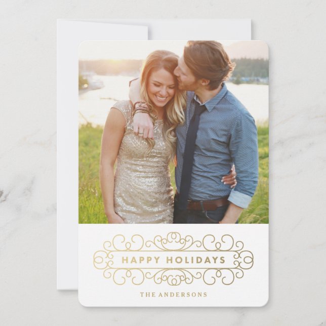 Ornate Helgdag Julkort (Framsida)