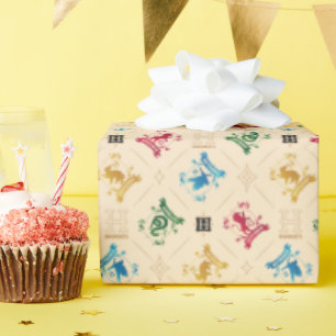 Ornate HOGWARTS™ House Vapensköld Mönster Presentpapper