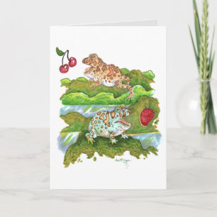 Ornate Horned Frogs Chasing Fruit Kort