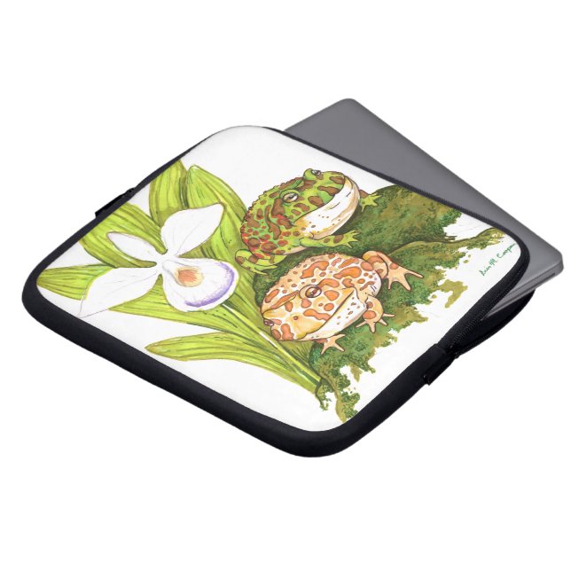 Ornate Horned Frogs Laptop Fodral (Framsida topp)