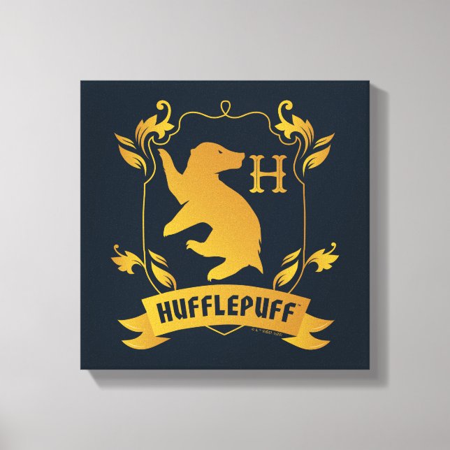 Ornate HUFFLEPUFF™ House-Vapensköld Canvastryck (Framsida)
