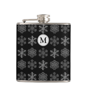 Ornate Ice Crystals Elegant Mönster Monogram Fickplunta